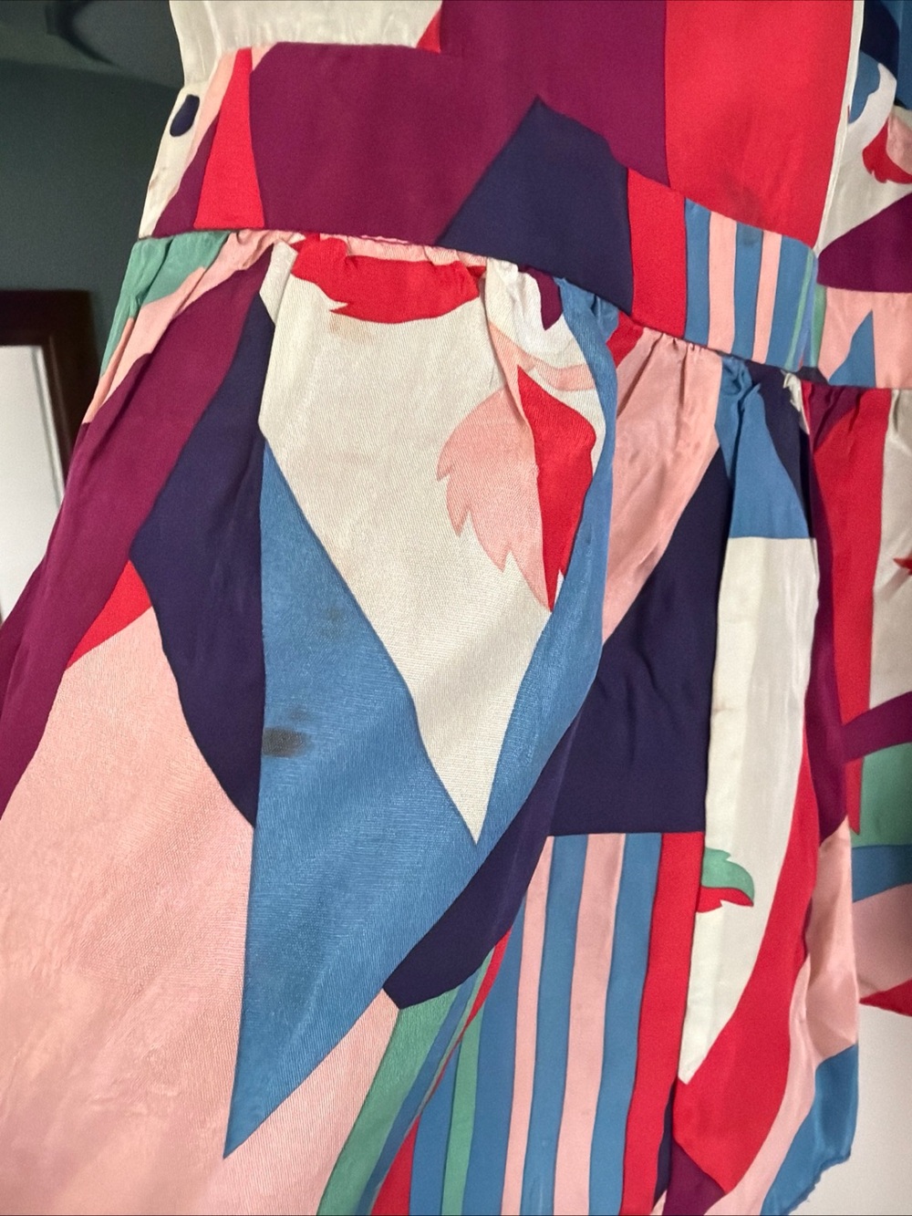 Marc Jacobs silk Multicolor Abstract Tiered Mini Skirt size 6 - Picture 3 of 6